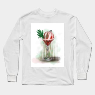 Christmas Martini Glass Long Sleeve T-Shirt